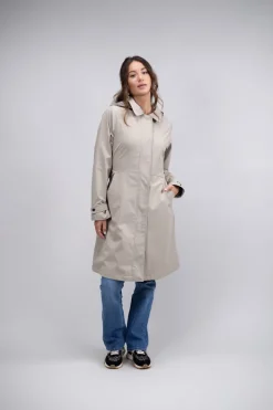Harcour Tweeta Long Trench Coat|Femme Vestes & Blousons